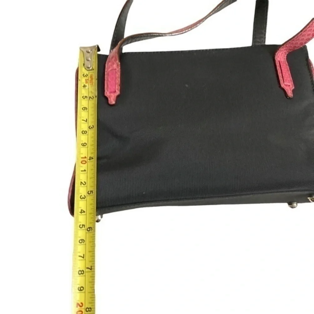 Kate spade black nylon and pink mini tote bag made in Italy rare